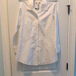 Chico's Crisp White Button-Down Shirt